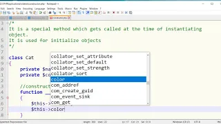 Constructor in PHP object oriented Code