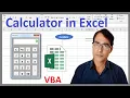 Make Calculator in excel VBA Calculator in Excel Excel VBA project