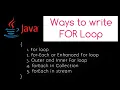 5 Different Ways to Write FOR Loop in Java Enhanced for-Each Loop stream forEach List forEach