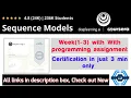 Sequence Models - Coursera all week 1-3 quiz answers solved with programming assignment
