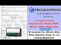 C programming Handwritten Notes Pdf Download Now c language notes btech gate exam