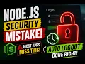 Most Node js Apps Miss This Security Feature Auto Logout Tutorial
