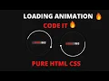 Loading ring animation PURE HTML CSS
