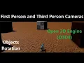 Camera rotation and object rotation with Open 3D Engine O3DE and Lua