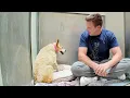 Senior Dog Getting Her First Treat at The Shelter Does the Happy Dance