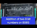 Lab Addition of Two 8 bit Numbers using 8085 Microprocessor Kit lab