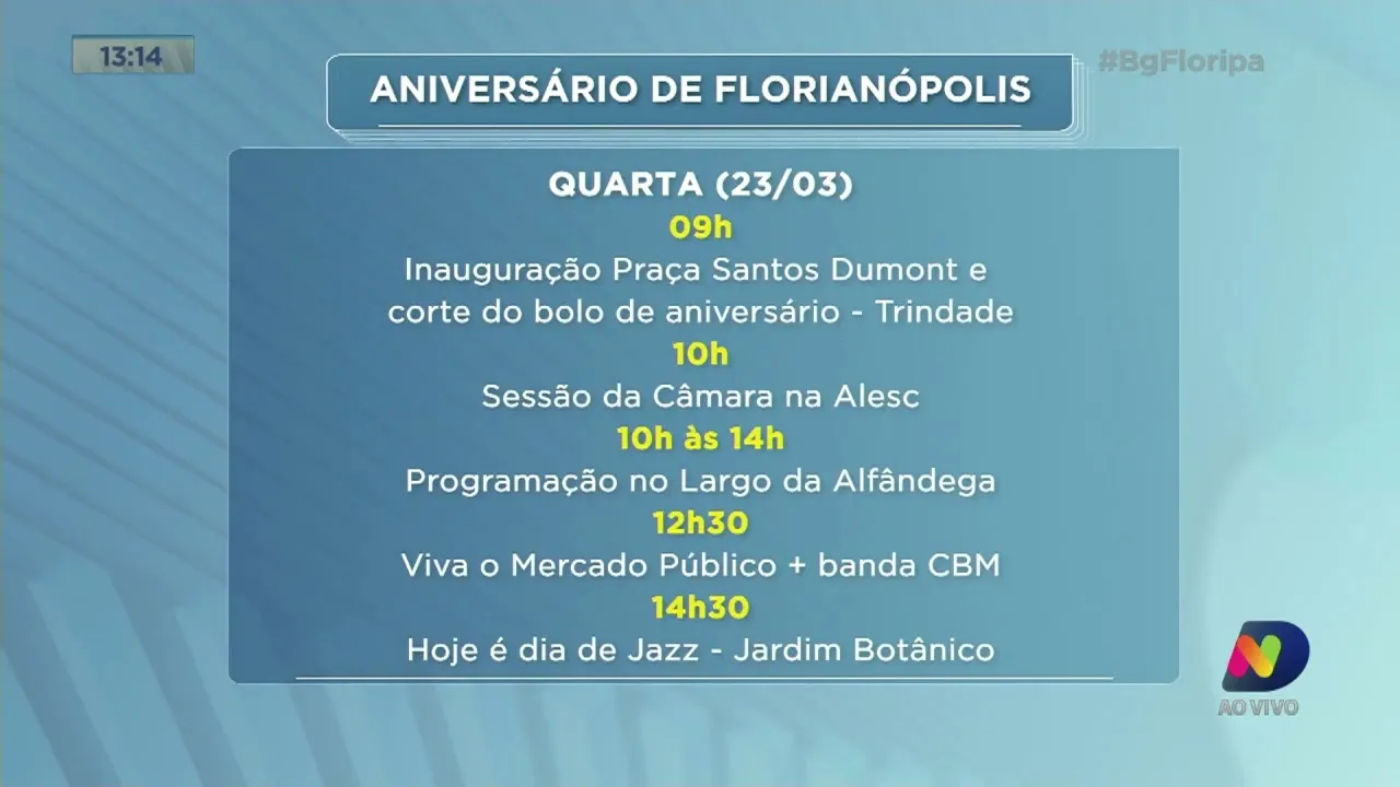 Floripa 349 anos: confira a programação de aniversário para essa semana