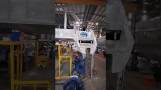 Shiny boat ready to paint #sailingboat #performanceboats  #welding #boatbuild #aluminiumfabrication