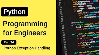 Exception Handling - - Python Programming for Engineers