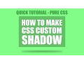 How To Make Custom Box Shadow - Css Quick Tutorial