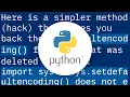 Changing default encoding of Python