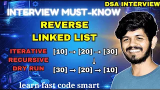 Reverse Linked List in Python Iterative Recursive Explained DSA Interview Question