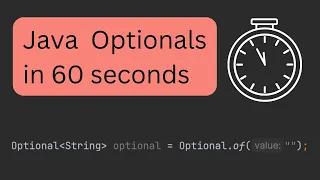 Java Optionals in 60 seconds