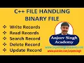 C File Handling Part - 4 Binary File File Pointer Read Write Search Update Delete