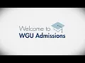 Welcome to WGU Admissions