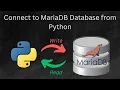Connect with MariaDB Database from Python on Windows 11 Perform CRUD Operations Tutorial