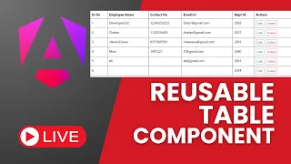 Reusable Table Component in Angular angular 19 Tutorial Live Session