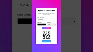 How to Build a Stunning QR Code Generator with HTML JavaScript Tailwind CSS
