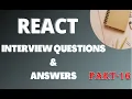 Part16 - React Coding Interview Questions and Answers