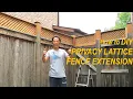 Easy fence DIY Privacy Lattice Extension