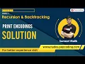 Print Encodings - Solution Recursion Data Structure and Algorithms in JAVA