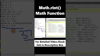 Math rint Function Math rint Function Program