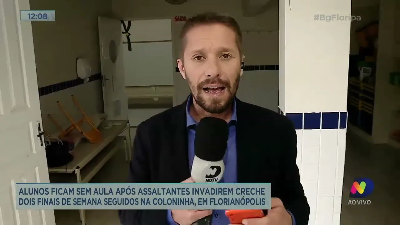 Alunos ficam sem aula após assaltantes invadirem creche dois finais de semana seguidos na Coloninha