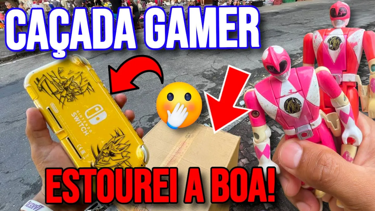 NINTENDO SWITCH BARATO E MUITA COISA TOP NA FEIRA DO ROLO CAÇADA GAMER FULL! TOYS