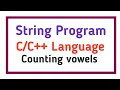 how to count vowels in a string C string Program