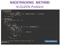 BACKTRACKING ALGORITHM DESIGN METHOD N-QUEEN Problem PYTHON IMPLEMENTATION - Part I