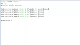 Creating a Basic Radio Button in Python