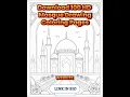 100 Beautiful Mosque Coloring Pages A World of Creativity Culture Islamic Art Birds and Roses
