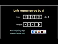 Left Rotate Array By d FAANG Coding Question The Coding Bytes