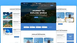 Complete Responsive Travel Website HTML CSS JavaScript Step-by-Step