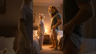 جبت الاسد ينام معايا عشان جوزي يغير عليه ونهايه صدمه Cat قطط مضحك  جبت الاسد ينام معايا عشان جوزي يغير عليه ونهايه صدمه Cat قطط مضحك