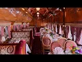 All Aboard Dine in style inside this luxurious parlor car