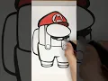 Among Us - Among Us Mario Coloring Pages