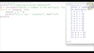 How to Create a Multiplication Table using For Loop in Python A Beginners Tutorial