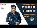 Keywords Operators and User input in Python LIVE Community Classes MySirG