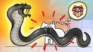 KETIKA KUCING BAWA ULAR KOBRA 😭😭