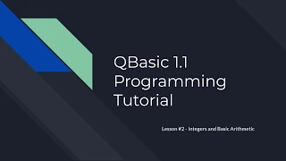 QBasic 1 1 Programming Tutorial - Variables and Maths