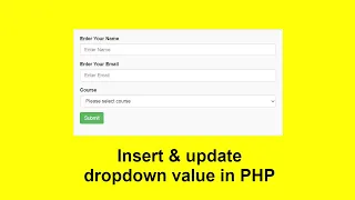 Part 01 - Dropdown value insert edit update in PHP MySQL Database with Source Code