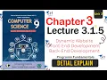 Class 9 Computer Science - Chapter 3 Lecture 3 1 5 NBF Programming Fundamentals Dynamic Websites