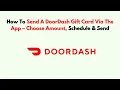 How To Send a DoorDash Gift Card via the App - Choose Amount Schedule Send