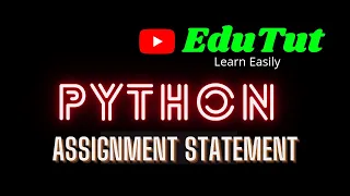 Assignment Statement Python Programming Language EduTut Learn Easily in Tamil