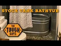 Steel Stock Tank Water Trough Bathtub Install
