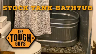 Steel Stock Tank Water Trough Bathtub Install