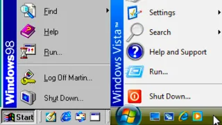 Windows Classic Start Menu Evolution  Windows Classic Start Menu Evolution