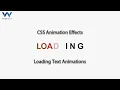 Loading Text Animation Using CSS CSS Animation Effects Pure CSS Tutorials