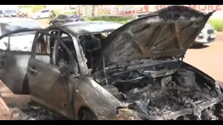 Vehículo se incendió en plena ruta en Ciudad del Este
